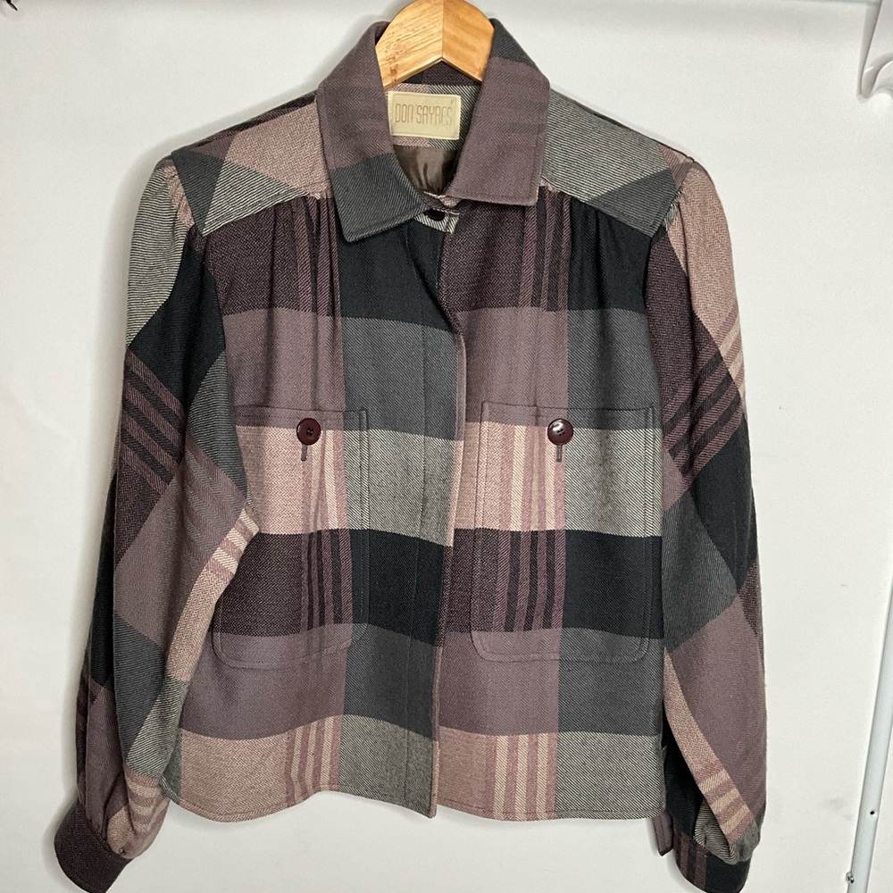 Don Sayres Mable Danahi Womans Jacket 10 Cropped Blazer 100% Wool